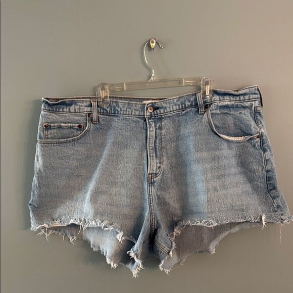 Abercrombie & Fitch 90s Relaxed Cuffed High Rise Shorts Womens waist 36 size 22 - Picture 2 of 12